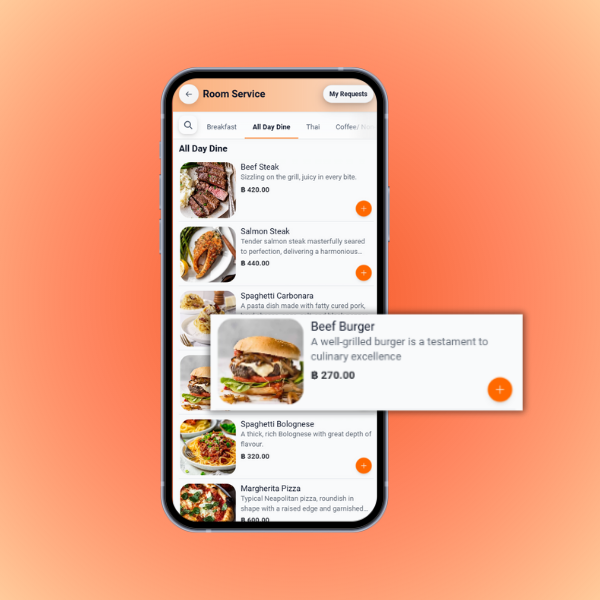 Visual menu with photos